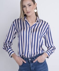 Πουκάμισο σατέν με ρίγες