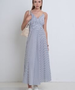 Φόρεμα maxi ριγέ