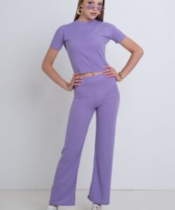 Σετ παντελόνι-τοπ ριμπ