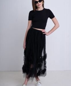 Φούστα maxi με τούλι