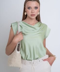 Μπλούζα ντραπέ σατέν