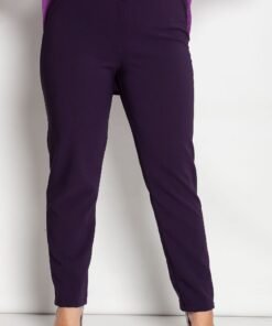 Παντελόνι Ανορθωτικό Με Φερμουάρ Και Λάστιχο Πίσω Plum