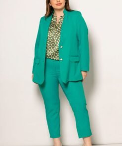 Σακάκι Career Με Κουμπιά Πέρλες Πράσινο