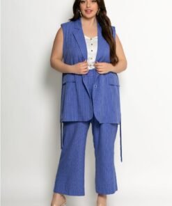 Σακάκι Imagine Αμάνικο Ριγέ Λιλά Lavender