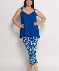 Μπλούζα τοπ μουσελίνα Με Χρυσό Διακοσμητικό Ρουά