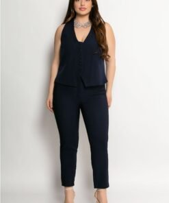 Γιλέκο Αμάνικο Ανορθωτικό Mε Κουμπιά Μπλε