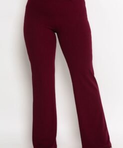 Παντελόνι Touch Καμπάνα Κρεπ Με Διακοσμητικά Κουμπιά Μπορντώ