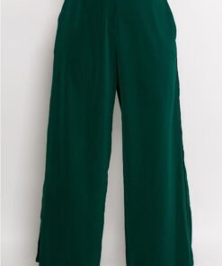 Παντελόνα Zenia Με Φερμουάρ Και Λεπτομέρεια Φυτίλι Πράσινο