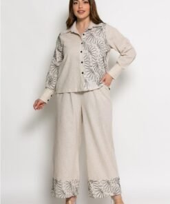 TwinSet Lovelin Παντελόνι Και Πουκάμισο Εκρού