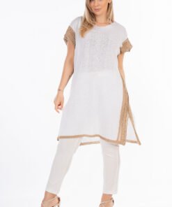 Φόρεμα μίντι, oversize, σε βαμβακερό νήμα