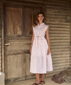 Midi Φόρεμα Ριγέ