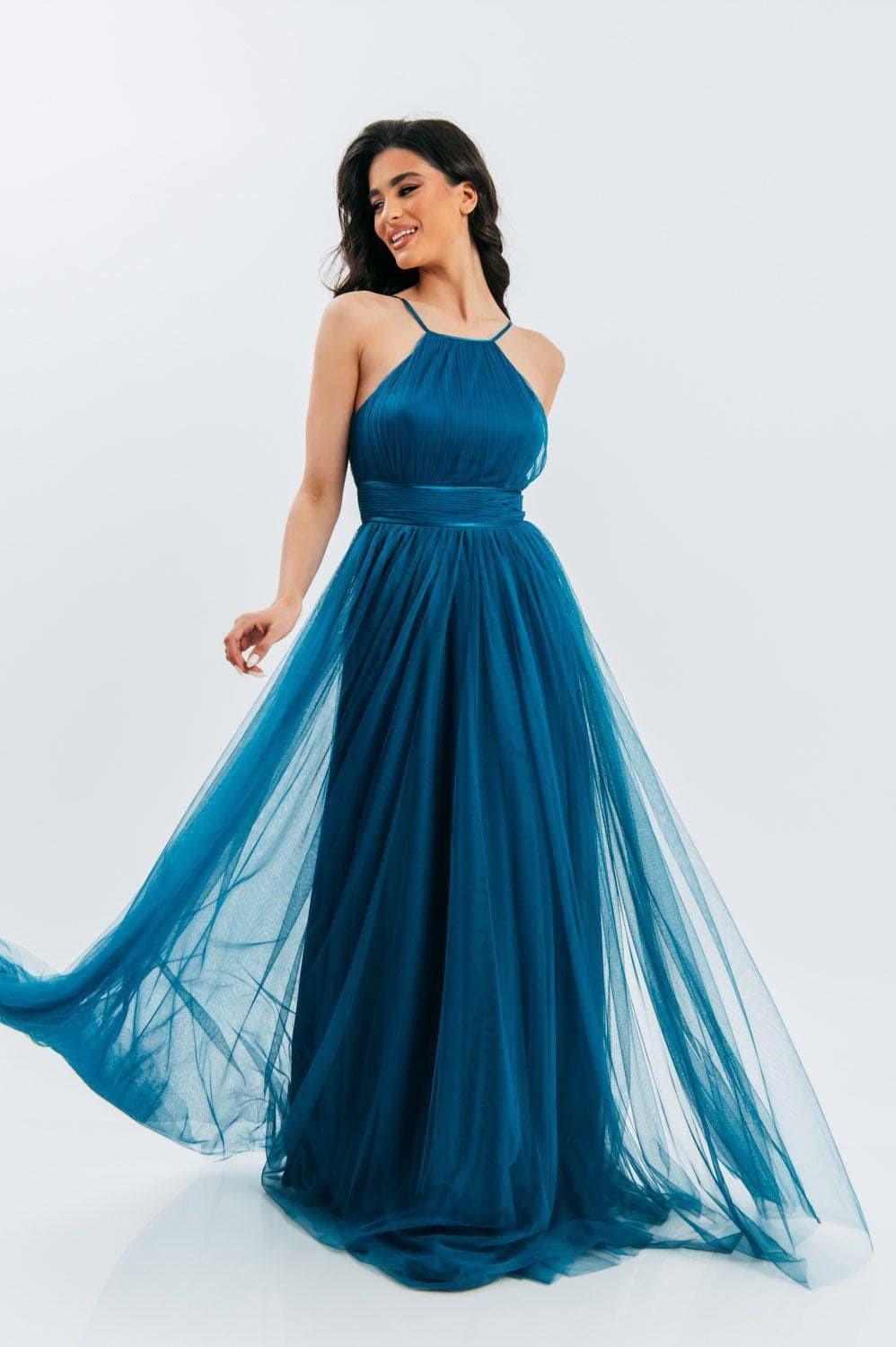 Φόρεμα Μaxi Πετρόλ