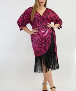 Φόρεμα Σατέν Φούξια